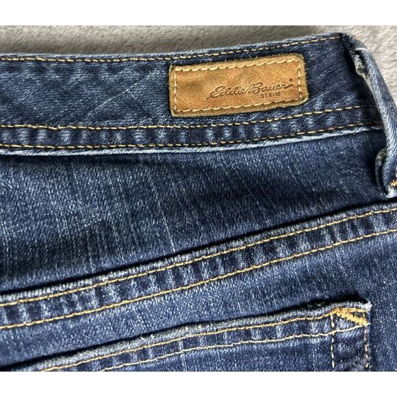 Eddie Bauer Women's Size 6 R Shaped Fit Blue High Rise Straight Jeans Baggy Y2K - Picture 11 of 15